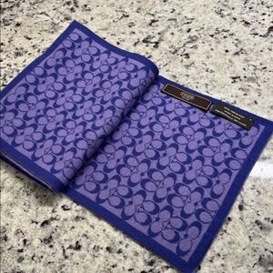 Coach Wool Purple Scarf EUC